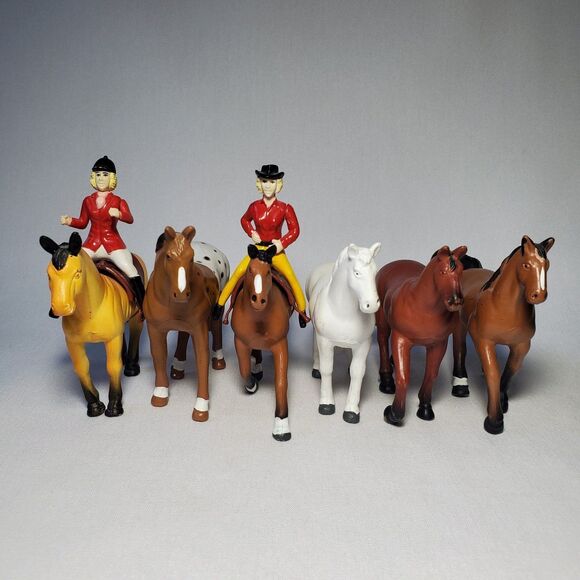 Funrise Horse Figures Play Farm Animal Toy Vintage Lot - Picture 1 of 11